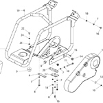 Bedplate & Front Cover <br />(Honda & Robin) <br />(From Serial No. E046879 <br />(Export) & 047358 <br />(UK) Up to 071434 <br />(Uk))